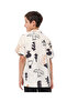 Printed Shirt with Revere Collar and Short Sleeves - 2