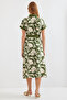 Women's Patterned Shirt Dress Khaki 1015 - 5