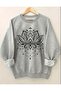 Printed Crew Neck Fleece Sweatshirt