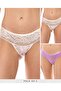 2 Pack Lace Waist Brazilian Briefs