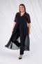 333352 Women's Plus Size Buttoned Chiffon Tunic Black - 3