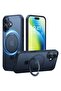Magnetic for iPhone 16 Case with Stand, Built-in Stand Compatible with MagSafe, 3X Mil-Grade