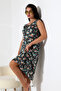 Sleeveless Tie Collar Combed Cotton Dress 629Pk - 4