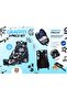 3-Piece Backpack Set for Kids, Lightweight Water-proof, School Bag Black Graffiti - 2