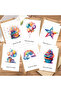 806 12pcs 12pcs Colorful Birthday Cake Design Greeting Cards with Envelopes - Perfect for Birthdays