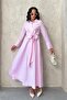 Women's Striped Tie-Up Long Dress