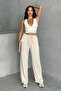 Women's Pocketed Elastic Waist Modal Trousers - 3