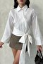 Women's Striped Tie-Up Shirt - 3