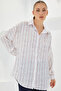 Women's Oversize Satin Shirt White Powder 1070 - 2