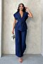 Women's Tie-Detail Vest Trousers Two-Piece Set