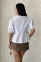 Women's Striped Half Sleeve Tie up Blouse - 4