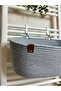 Natural Wicker Hanging Basket – Bathroom & Kitchen Honeycomb Towel Rack Organizer (Including Hanger) - 3