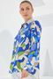 Women's Patterned Viscose Shirt Indigo 1071 - 3