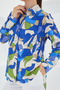 Women's Patterned Viscose Shirt Indigo 1071 - 4