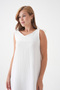 100% Cotton Muslin Fabric Rope Strap Dress Mg-20251 - 6