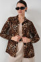 Women's Patterned Viscose Shirt C.Brown 1071 - 4