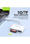 قارئ بطاقات 3 في 1 من النوع C إلى TF/SD + USB أبيض - 2