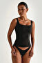 Women's Polyamide Fabric Gatherer Square Neck Crop Thick Strap Body