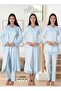 Pregnant Maternity 3-Piece Dressing Gown Nightgown Pajama Set - 5
