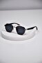 Rune Men's Uv400 Protected Square Pentagonal Bone Steel Stainless Anti-Tarnish Metal Sunglasses