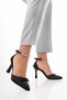 Elegant Women's Evening Dress with Ankle Stones and Bow Detail Women's Shoes - 2