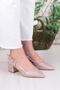 110-425 Satin Glitter Open Back Classic Heeled Women's Shoes - 3