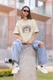 Men/Women Music in My Head Transfer Printed Round Neck Short Sleeve T-Shirt - 2