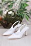35809 Ceyn Skin Closed Front Open Back Heeled Women's Shoes - 6