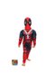 Red Children's Superhero Costume, Colorful Clothing for Halloween and Party