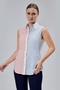 Zero Sleeve Slim Fit Linen Women's Shirt - 3