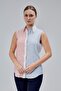 Zero Sleeve Slim Fit Linen Women's Shirt