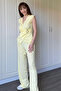 Yellow Buckle Double Breasted Collar Suit - 5