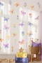 Butterfly and Flower Patterned Children's Room Wall Sticker Set - Butterfly and Flower Wall Decor Set - 3