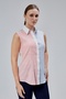 Zero Sleeve Slim Fit Linen Women's Shirt - 5