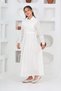 Girl's Long Length Seersucker Fabric Gilet & Dress Two Piece Set – Lined Elegant Set-4948