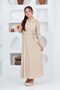 Girl's Long Seersucker Fabric Gilet & Dress Two Piece Suit Hijab Dress – Lined Elegant Set-4948 - 6