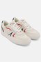 Women L001 Lace Up Casual Shoes, White/Red/Navy
