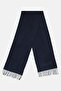 Men Brand Logo Scarf, Navy