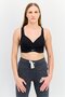 Women Dri-Fit Brand Logo Padded Training Sports Bra, Black