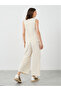 Women Cream Sleeveless Top and Pants Co-Ords - 5