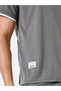 Charcoal Woven Badge Detail T-Shirt and Shorts Set - 3
