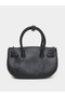 Solid Dual Handle Handbag with Heart Drop - 3
