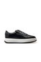 Men's Genuine Leather Casual Shoes 25Y Ykö-21096 m Black Wrinkled Patent Leather