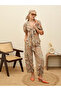 Paisley Print Tie-Front Crop Top and Trousers Co-Ords