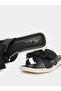 Solid Bow Detail Flat Sandals - 3