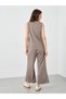 Women Brown Sleeveless Top and Pants Co-Ords - 4