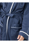 Contrast Piping Pocket Detail Robe - 3