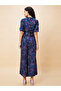 Women Blue Paisley Print Crop Top and Flared Palazzos Co-Ords - 3