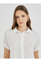 Texture Spread Collar Short Sleeve Shirt - 3