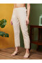 Elasticated Waist Floral Applique Lace Hem Trousers - 2